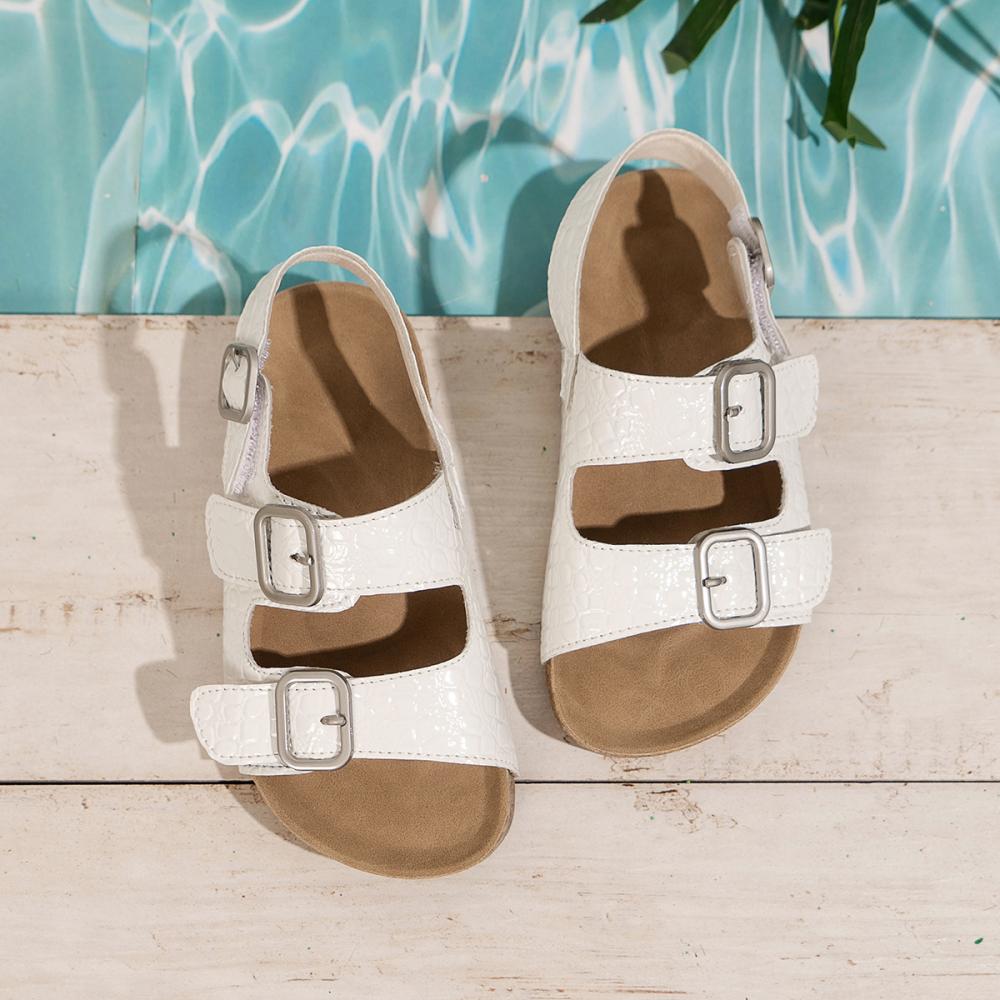 Kids Easy On, Easy Off | Bare Steps® Sandal Silver Easy On, Easy Off Easy On, Easy Off