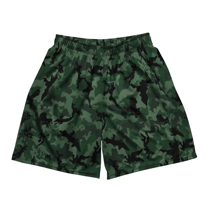 Mens Bottoms | Trail Running Short Sea Moss Leaf Print Bottoms Bottoms