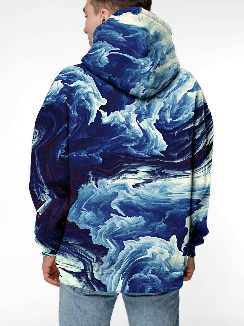 Mens/Womens Outerwear | Print Sherpa Hoody Pacific Marble Clothing Mens