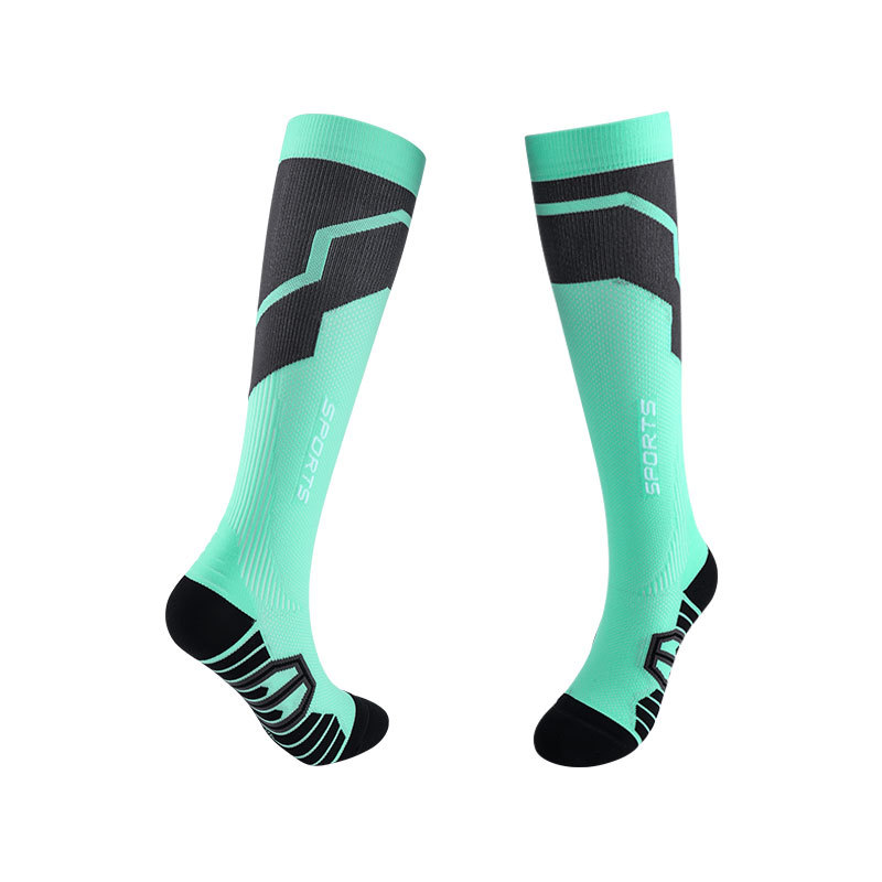 Womens/Mens Socks | Reflective Print Performance Crew Sock Aqua Ombre Accessories Aqua Ombre