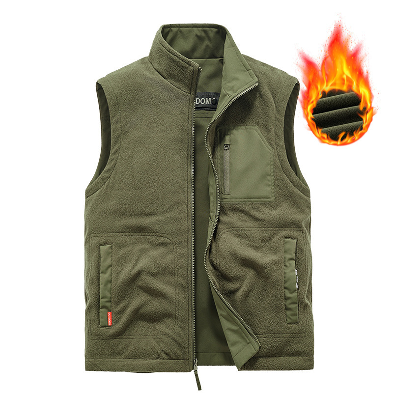 Mens Outerwear | Sherpa Mixup Vest Dusty Olive Clothing Dusty Olive